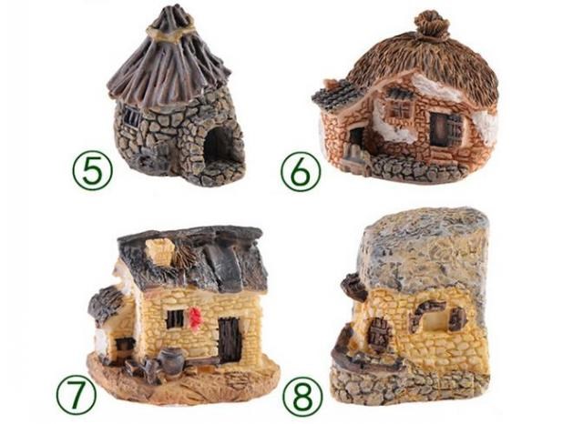 2017 New 8 Styles Stone House Fairy Garden Miniature Micro C