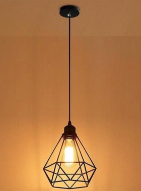 Lampshade Retro Edison Metal Wire Cage Shaped Hanging Pendan