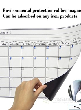 Magnetic Weekly Monthly Planner Table Dry Erase Whiteboard F