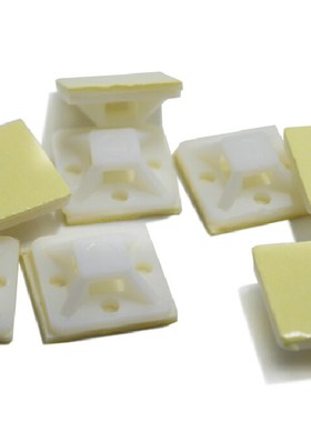 20pcs 20*20mm Plastic Mounts Self Adhesive Backed Cable Mana