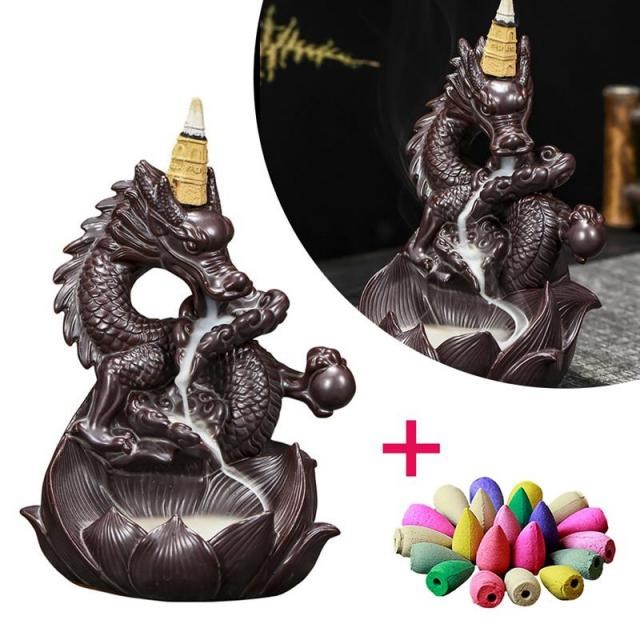 Incense Burner Backflow Ceramic Incense Holder Incense Fount