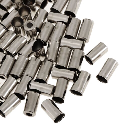 100 Pieces Bicycle Cycling Brake Cable End Cap Silver Alumin