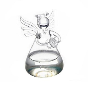 Transparent Angel Vase Crystal Glass Vase Flower Arrangement