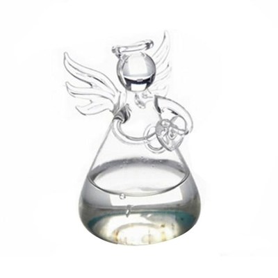 Transparent Angel Vase Crystal Glass Vase Flower Arrangement