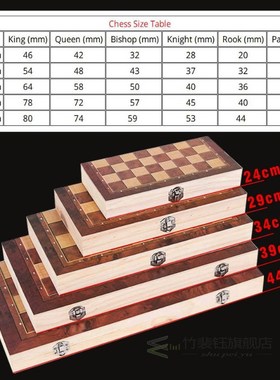 New Design 3 in 1 Wooden Chess Backgammon Checkers Travel  C