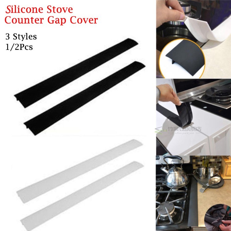 Silicone Stove Counter Gap Cover Rubber Kitchen Oil-gas Slit