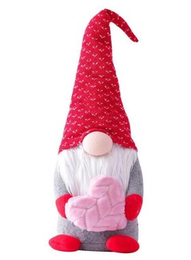 1Set Valentine's Day Gnome Plush Doll Decorations  适用于 Va