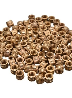 100Pcs M3 Threaded Round Metal Knurl Thread Insert Nuts 3mm