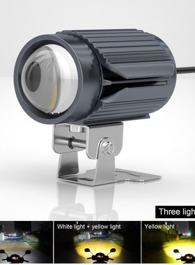 Super Bright Tri-Model Motorcycle LED Headlight Lens Spotlig