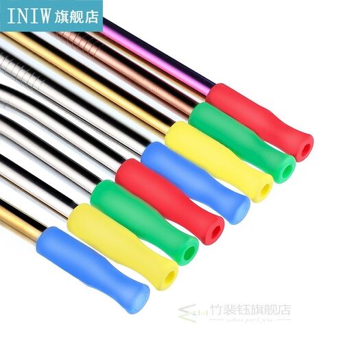 Silicone Straw Tips Food Grade Reusable Silicone Cover for
