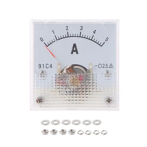 91C4 Ammeter DC Analog Current Meter Panel Mechanical Pointe