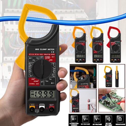 Ammeter Ohmmeter  AC DC Digital Current Clamp Meter Buzzer D