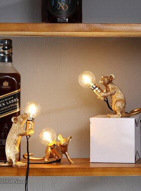 Modern Mini Resin Mouse LED Table Lamps for Living Room Bedr