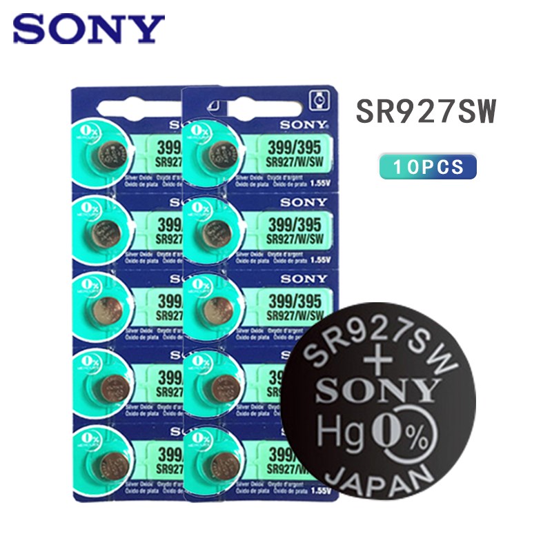 10pcs Original  1.55V 395 SR927SW LR927 LR927W SP395 SR927 6