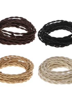 5M 2 Cord 0.75cm Colorful Vintage Retro Twist Braided Fabri