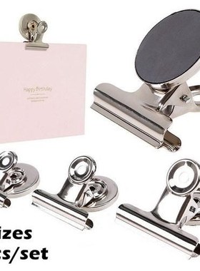 2pcs 3Sizes Metal Round Fridge Magnetic Stickers Clips Fridg