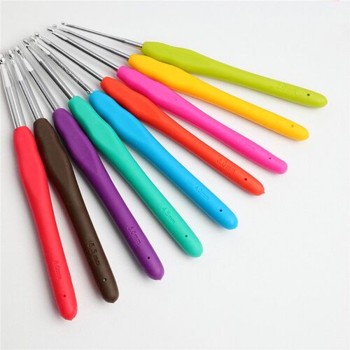 Crochet Hook Knitting Needles with Threader Straight Ruler S