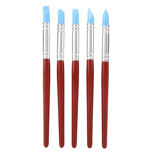 5pcs Rubber Tip Paint for Clay Sculpture Pottery DIY Shaping