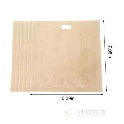 6PCS Reusable Toaster Bag Bread Sandwich Toast Bags Non-stic
