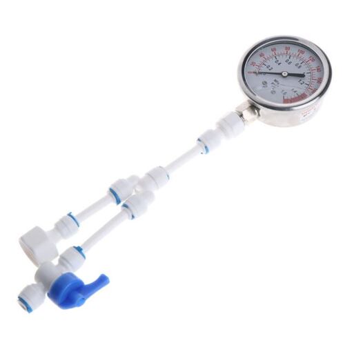 2in1 Water Purifier Tap Pipes Pressure Gauge Test Meter 0-1