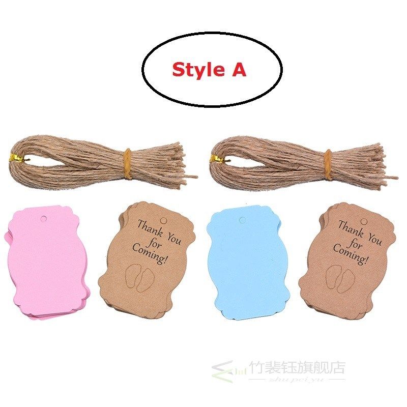 50set baby shower gift tag thank you tags pink blue baby fe