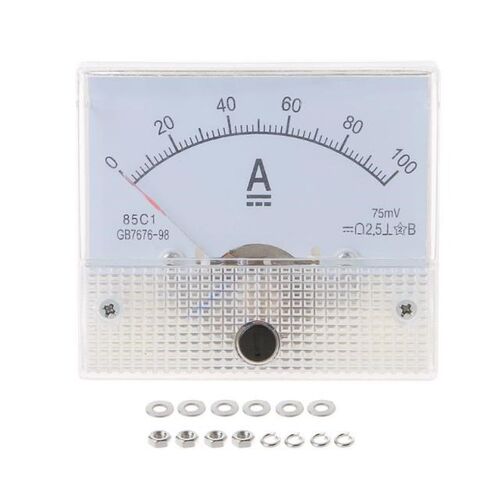 85C1 Ammeter DC Analog Current Meter Panel Mechanical Pointe