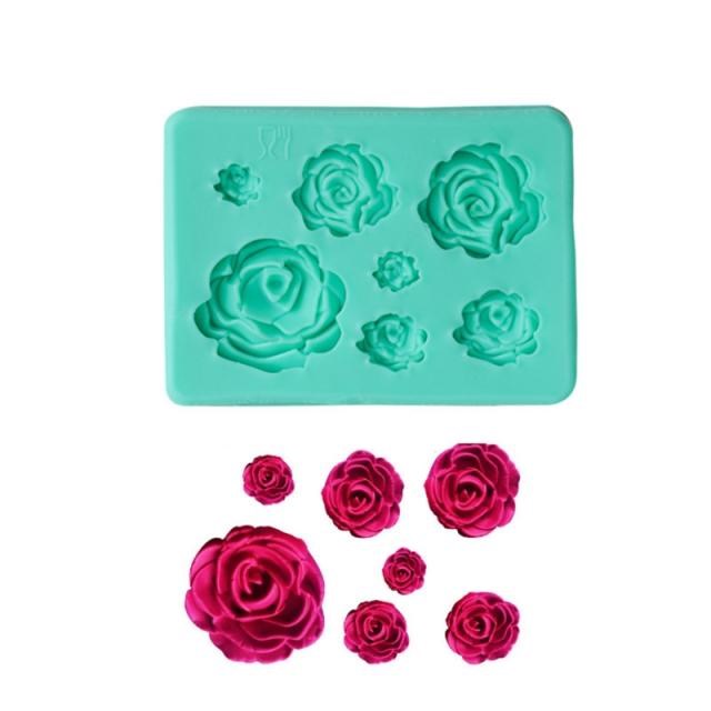 3d rose flower shape silicone soap mold 适用于m chocolate ca