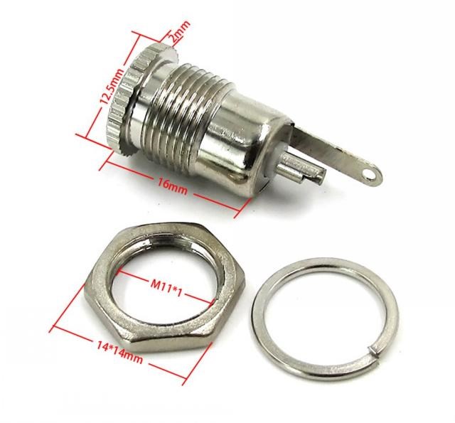 5 Pieces DC099 5.5 mm x 2.1mm Female Panel Mount Connector D