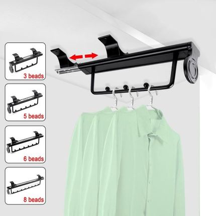 Pull-Out Retractable Hanger Wardrobe Top Mount Clothes Rail