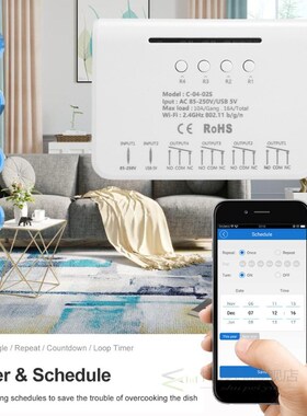 4CH WIFI Diy Module Switch eWelink Smart Switch Module RF 43