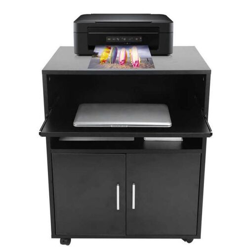 Printer Stand Table MDF Wooden Movable Storage Cabinet with