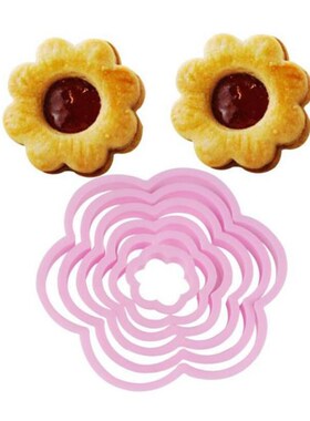 6pcs/set plastic Plum flowers cookie cutter cake mold biscui