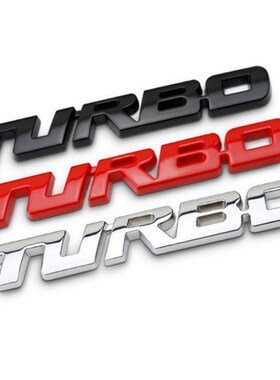 TURBO Metal Car Sticker Badge Adhesive Auto Decal Tailgate E