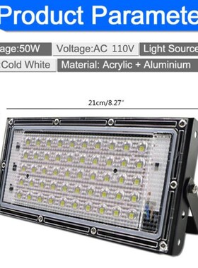 LED Floodlight Outdoor Spotlight 50W Wall Washer Lamp Reflec