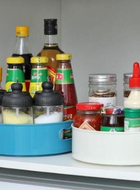 360 Rotating Tray Non-Slip Organizer Kitchen Storage Contain