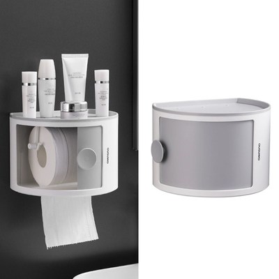 Bathroom Wall Mount Tissue Dispenser Holder 12L Semicircle T
