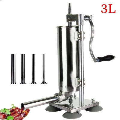 Vertical Manual Sausage Stuffer Machine 3L Stainless Steel S