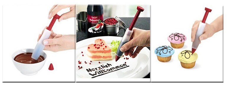 Silicone Food Writing Pen Chocolate Decorating tools Cake Mo