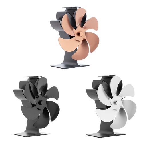 6 Blades Wood-burning Real Fire Fireplace Fan Wood Stove Fan