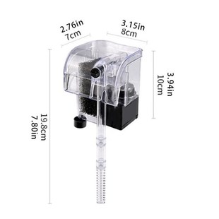 Aquarium filter waterfall filter aeration pump Aquarium wall