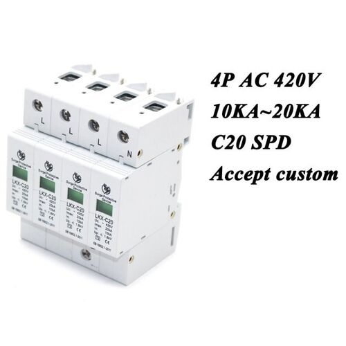 Hot sale C20-4P 10KA~20KA ~420V AC SPD House Surge Protector