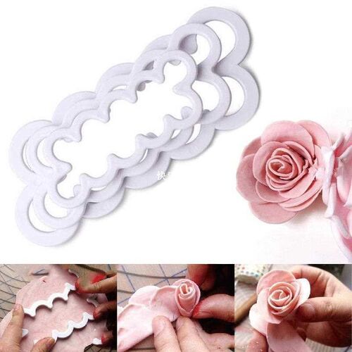 3pcs/set Rose Flower Cookie Cutter Fondant Cake Decorating T