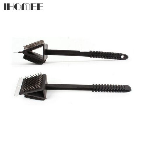 Multifuction Non-stick Copper Wire BBQ Grill Brush Long Hand