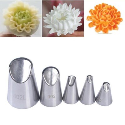 3-5pc/set chrysanthemum Nozzle Icing Piping Pastry Nozzles T