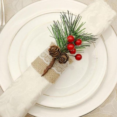 Christmas Decoration 6Pcs Christmas Tree Pine Cone Simulatio