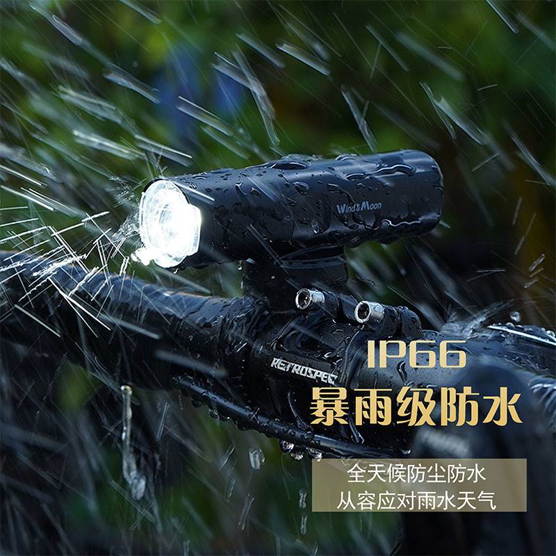 自行车灯夜骑灯USB充电强光手电筒单车前灯骑行装备山地车灯配件