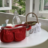 ZAR FENDEN韩国新款 感多口袋尼龙单肩腋下包复古辣妹百搭手提包