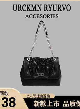 ZAR FENDEN褶皱腋下包女2024秋冬新款潮高级感手提包大容量单肩包