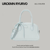 ZAR FENDEN斜挎包蝴蝶结保龄球波士顿包2025春夏新款 蓝色包女