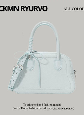 ZAR FENDEN斜挎包蝴蝶结保龄球波士顿包2025春夏新款蓝色包女